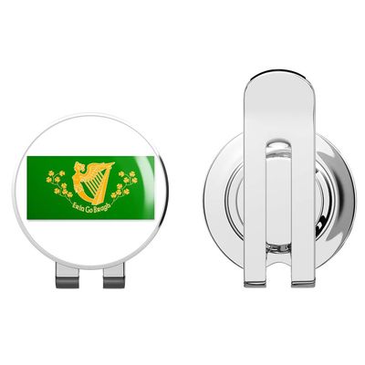 888 Graphics Erin Go Bragh Ireland Forever Golf Hat Clip with Magnetic Ball Marker