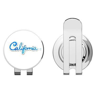 888 Graphics California Watercolor Beach Native Ocean Surf Golf Hat Clip with Magnetic Ball Marker