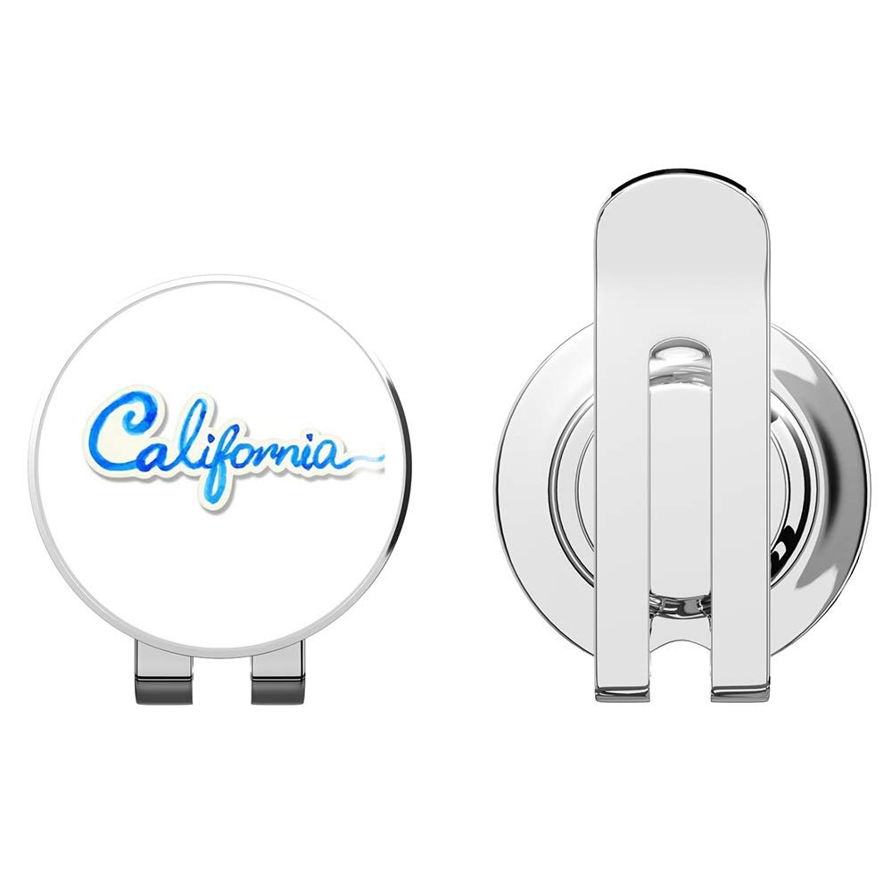 888 Graphics California Watercolor Beach Native Ocean Surf Golf Hat Clip with Magnetic Ball Marker