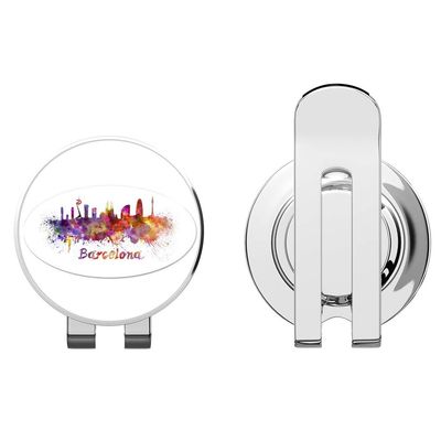 888 Graphics Barcelona Colorful Golf Hat Clip with Magnetic Ball Marker