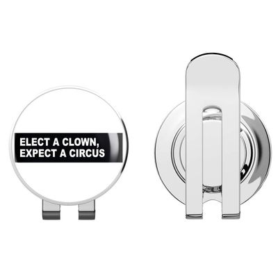 888 Graphics Elect a Clown Expect a Circus Golf Hat Clip with Magnetic Ball Marker