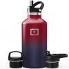 IRON FLASK Camping & Hiking Hydration Flask with Straw, BPA-Free Insulated Stainless Steel Sports Water Bottle - 32 oz Dark Rainbow view 1