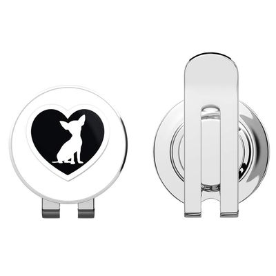 888 Graphics Chihuahua Heart Cute Dog Pet Golf Hat Clip with Magnetic Ball Marker