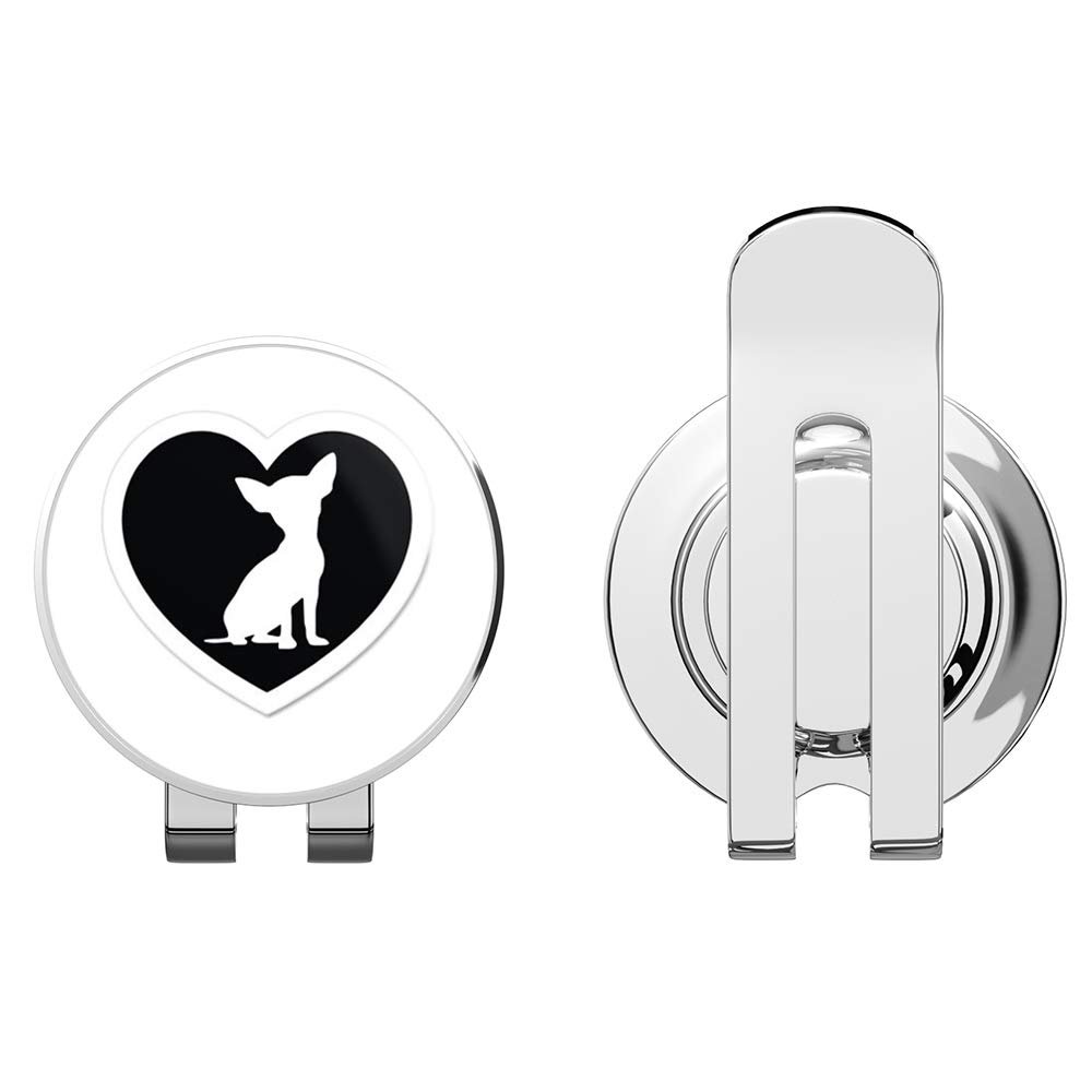 888 Graphics Chihuahua Heart Cute Dog Pet Golf Hat Clip with Magnetic Ball Marker