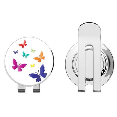 888 Graphics Colorful Butterflies Beautiful Golf Hat Clip with Magnetic Ball Marker