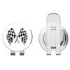 888 Graphics Checkered Flags Racing Golf Hat Clip with Magnetic Ball Marker view 1