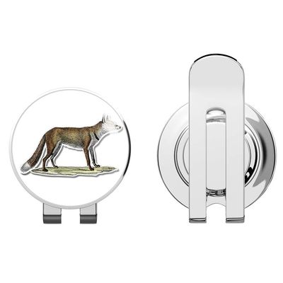 888 Graphics Fox Vintage Illustration Golf Hat Clip with Magnetic Ball Marker