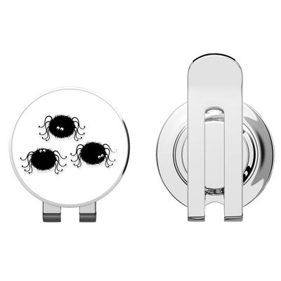 888 Graphics Cute Fuzzy Spiders Golf Hat Clip with Magnetic Ball Marker