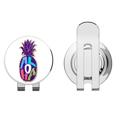 888 Graphics Aloha Pineapple Golf Hat Clip with Magnetic Ball Marker