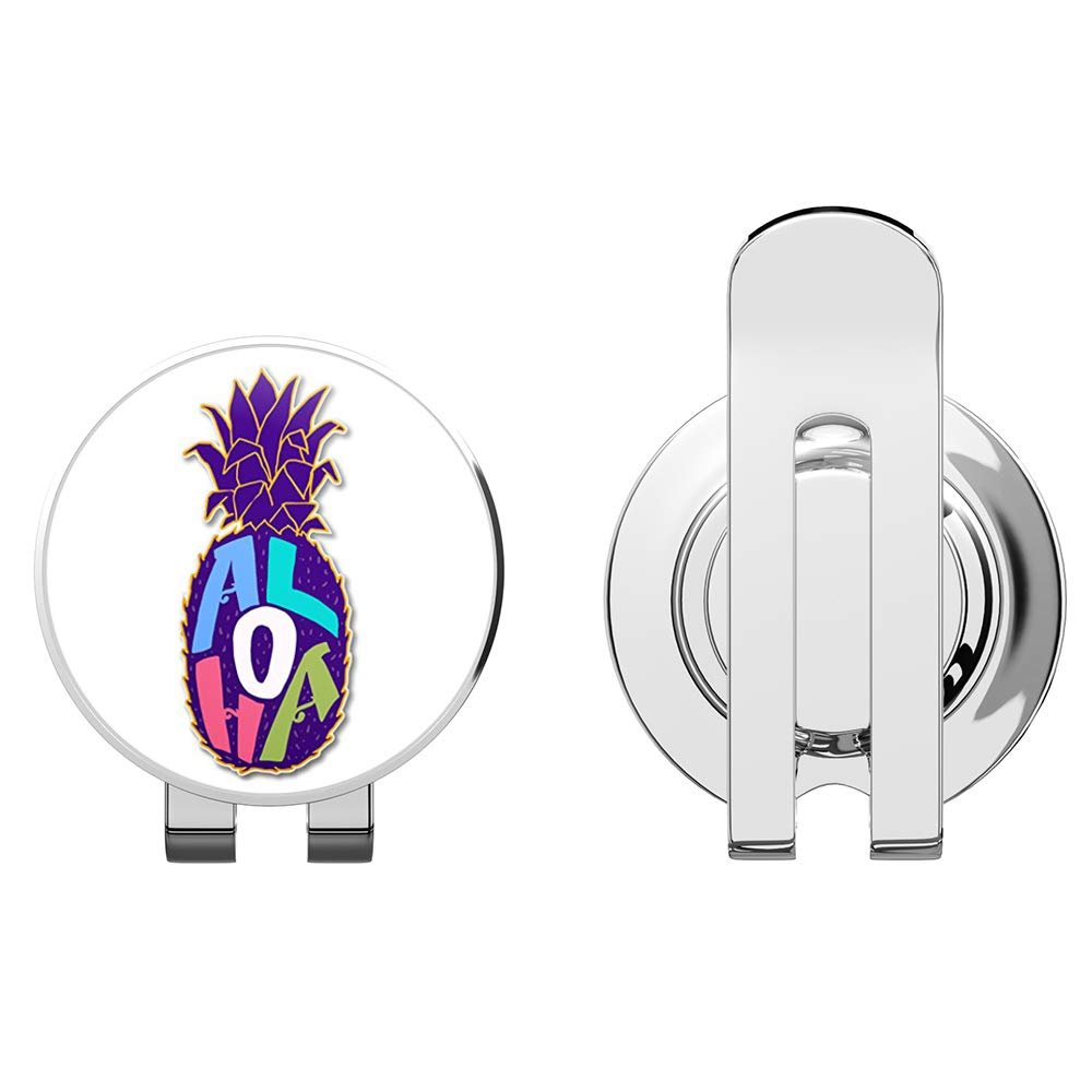 888 Graphics Aloha Pineapple Golf Hat Clip with Magnetic Ball Marker