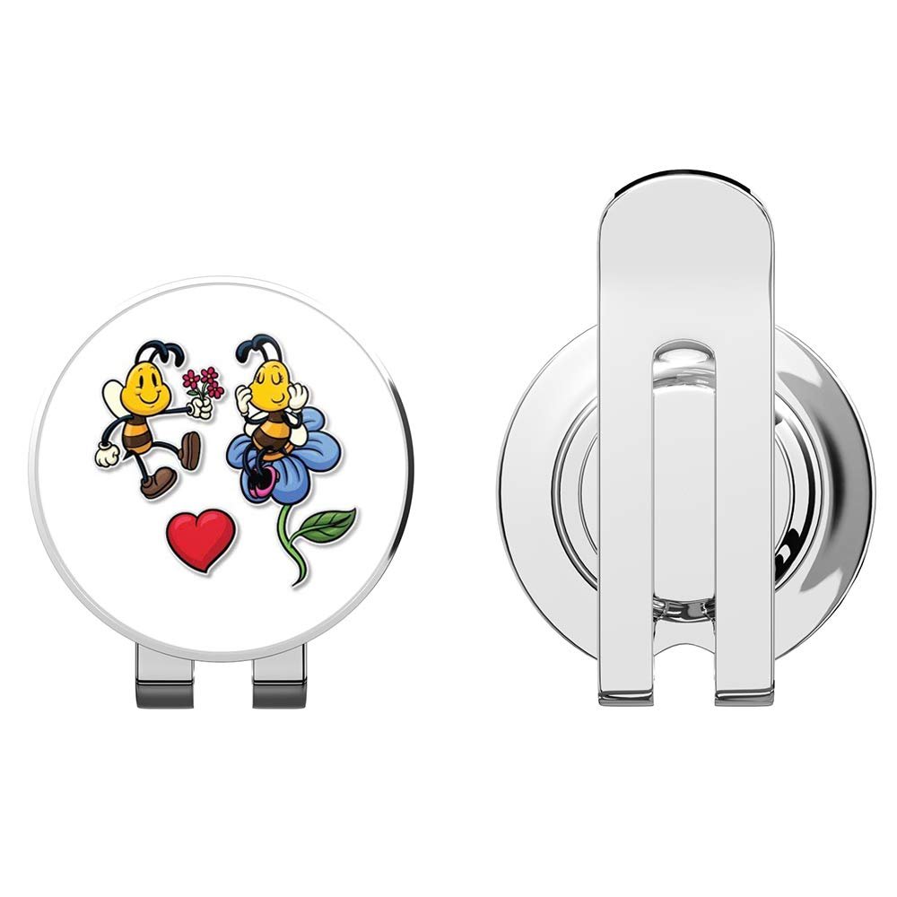 888 Graphics Cute Bees Set Golf Hat Clip with Magnetic Ball Marker