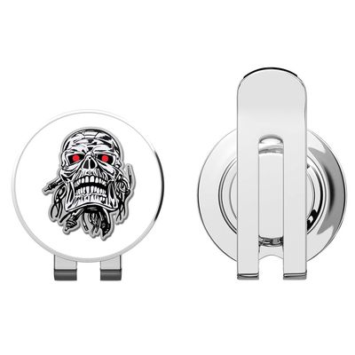 888 Graphics Skull Scary Golf Hat Clip with Magnetic Ball Marker