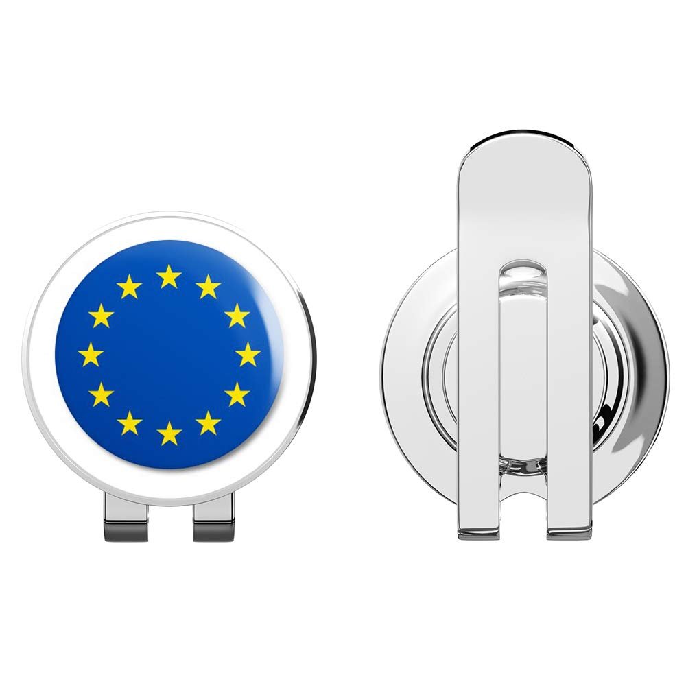 888 Graphics European Union Circle Golf Hat Clip with Magnetic Ball Marker