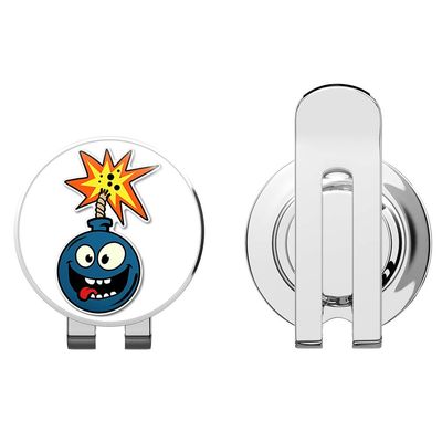 888 Graphics Bomb Blast Explode Golf Hat Clip with Magnetic Ball Marker