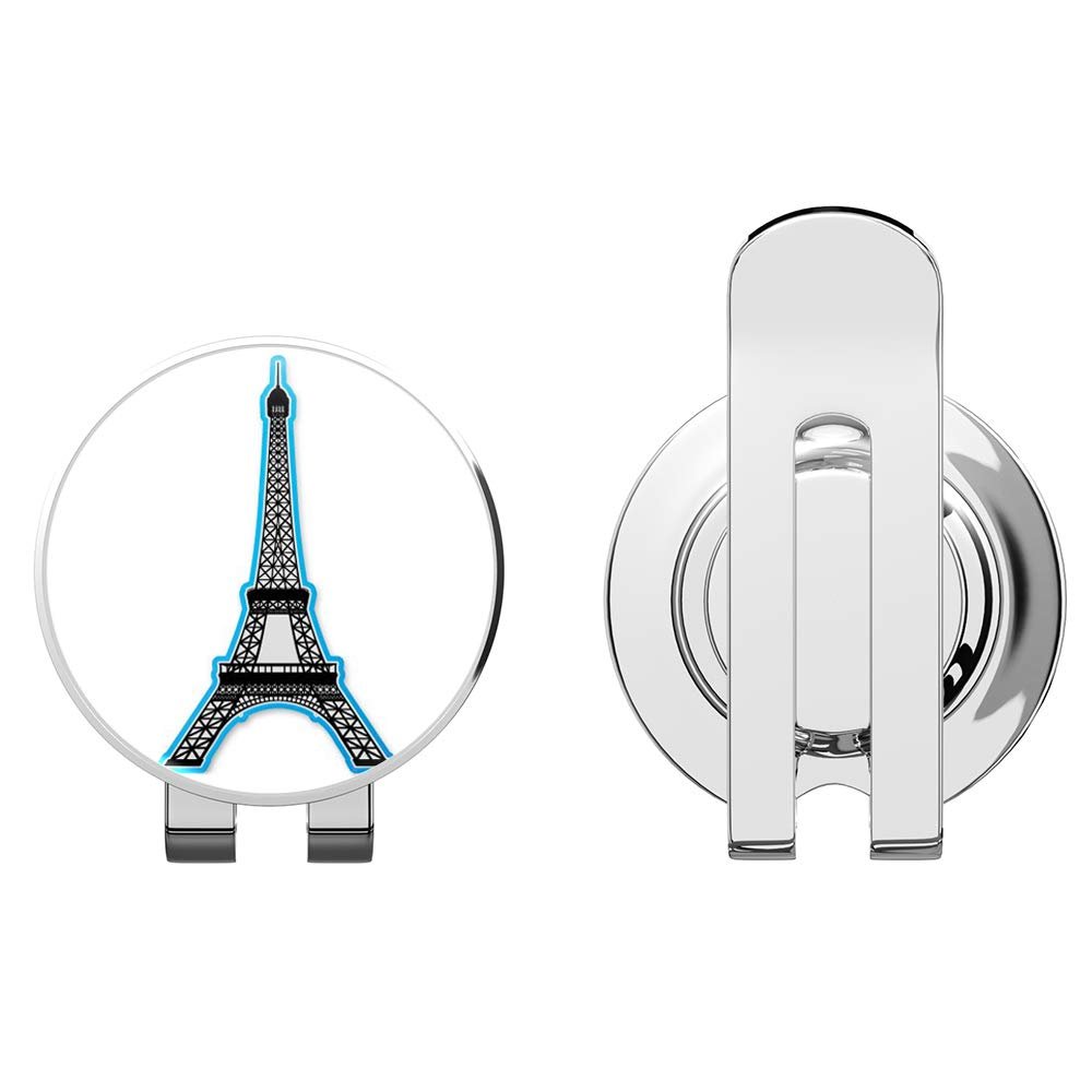 888 Graphics Eiffel Tower Paris Blue Golf Hat Clip with Magnetic Ball Marker