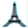 888 Graphics Eiffel Tower Paris Blue Golf Hat Clip with Magnetic Ball Marker view 4