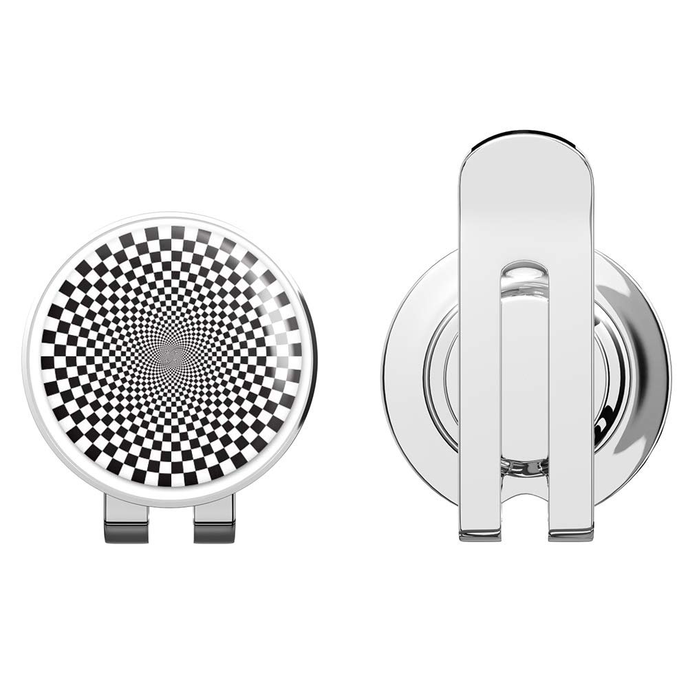 888 Graphics Black White Pattern Geometry Symmetry Infinity Golf Hat Clip with Magnetic Ball Marker