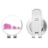 888 Graphics Mom Baby Elephants Together Pink Golf Hat Clip with Magnetic Ball Marker view 1