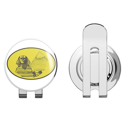 888 Graphics Egypt Green Oval Sphinx Pyramids Golf Hat Clip with Magnetic Ball Marker