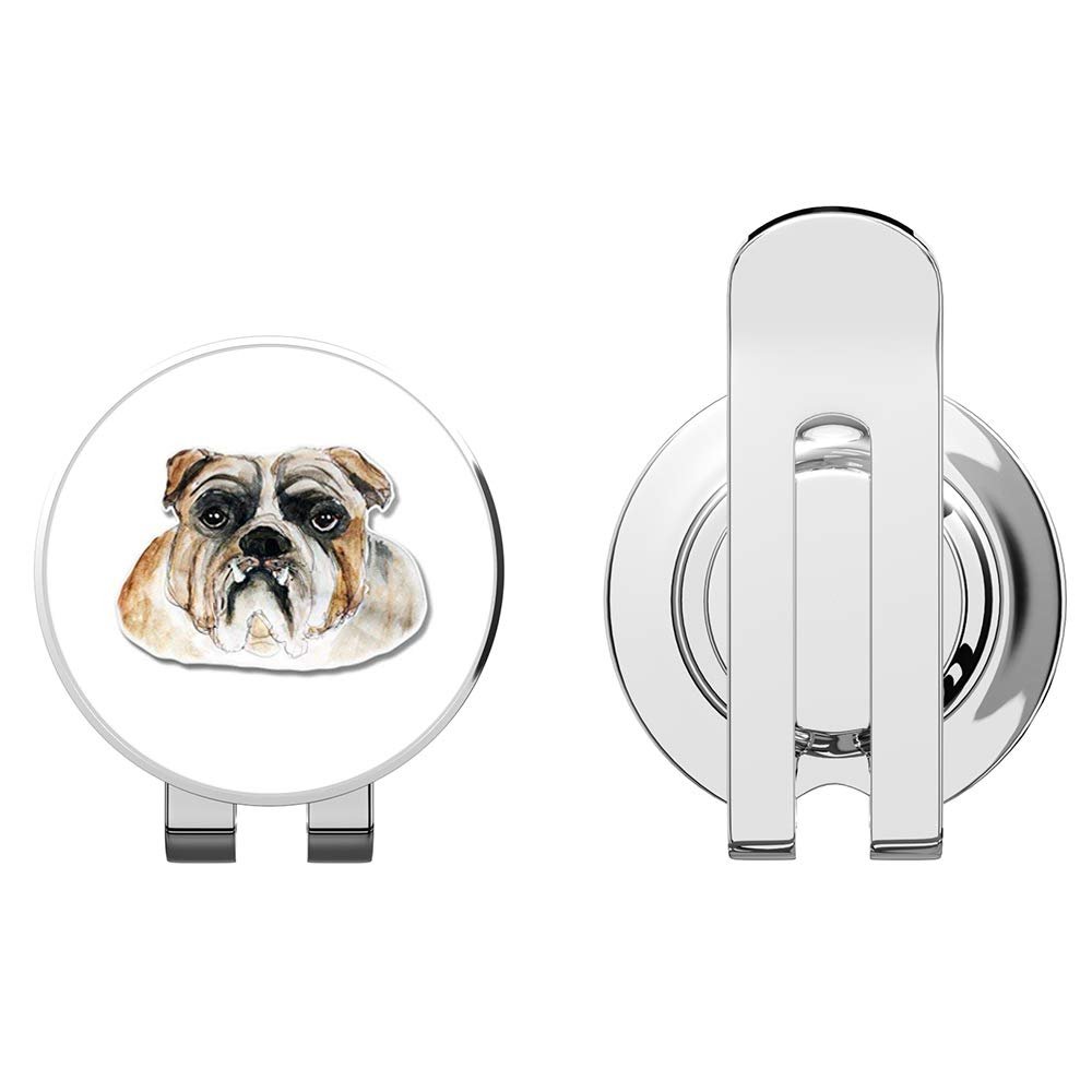 888 Graphics Bulldog Golf Hat Clip with Magnetic Ball Marker