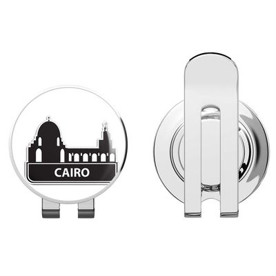 888 Graphics Cairo Egypt Suitcase Golf Hat Clip with Magnetic Ball Marker