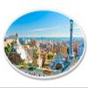 888 Graphics Barcelona Park Guell View Oval Golf Hat Clip with Magnetic Ball Marker view 4