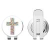 888 Graphics Colorful Cross Christian Golf Hat Clip with Magnetic Ball Marker view 1