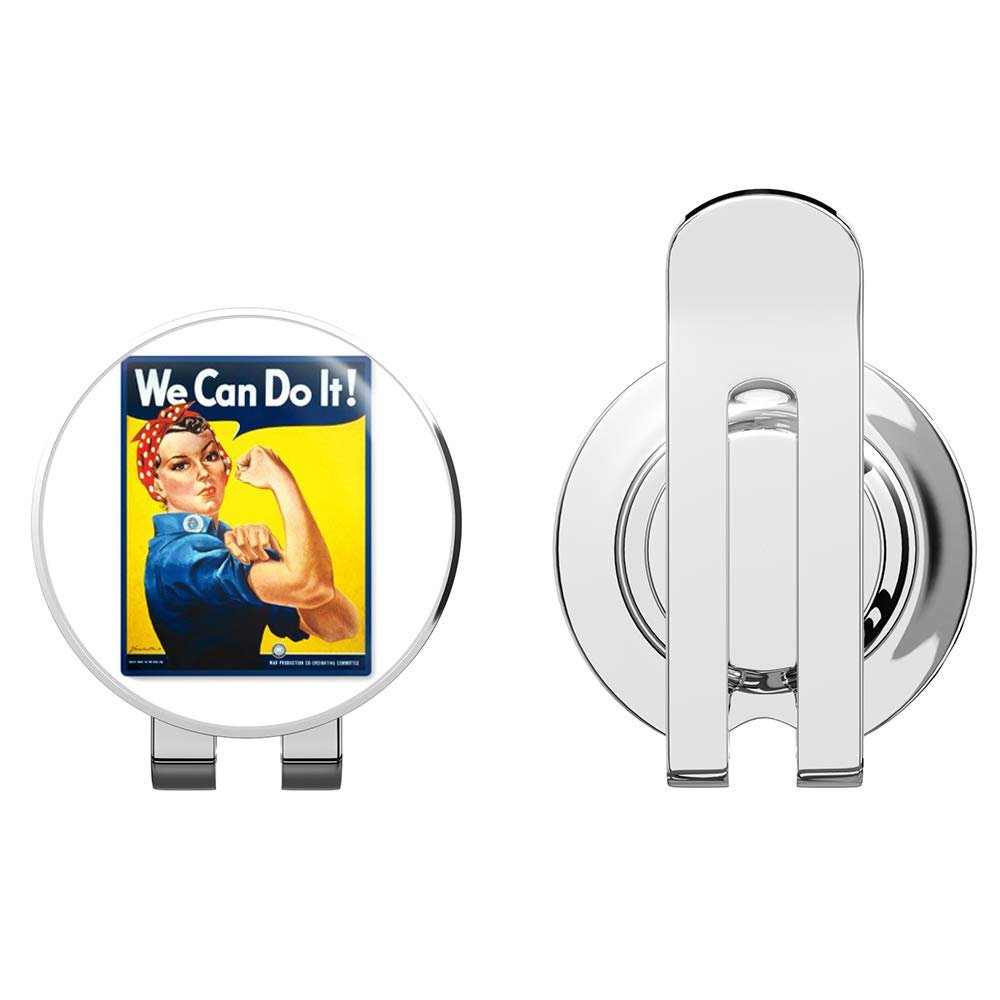 888 Graphics We Can Do It! Rosie The Riveter WWII Golf Hat Clip with Magnetic Ball Marker