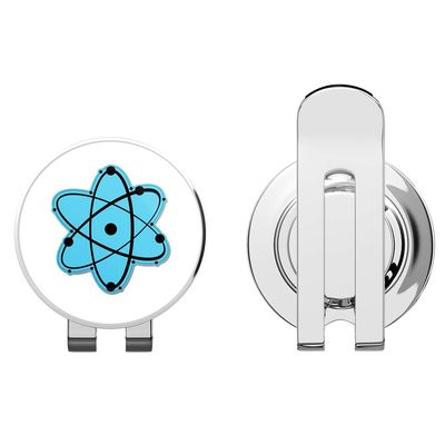 888 Graphics Atom Physics Science Golf Hat Clip with Magnetic Ball Marker