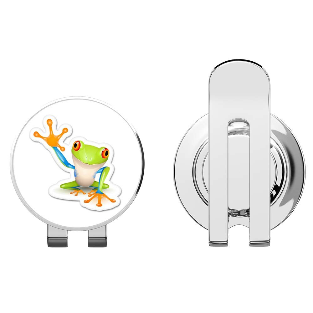 888 Graphics Frog High Five Cute Golf Hat Clip with Magnetic Ball Marker