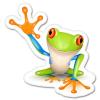 888 Graphics Frog High Five Cute Golf Hat Clip with Magnetic Ball Marker view 4