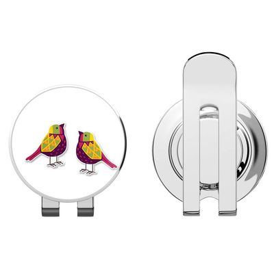 888 Graphics Birds Art Design Golf Hat Clip with Magnetic Ball Marker