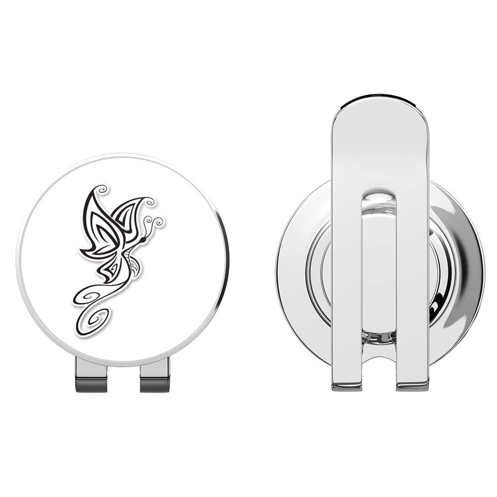 888 Graphics Butterfly Golf Hat Clip with Magnetic Ball Marker