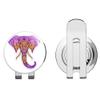 888 Graphics Elephant Henna Purple Golf Hat Clip with Magnetic Ball Marker view 1