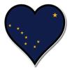 888 Graphics Alaska Flag Heart Golf Hat Clip with Magnetic Ball Marker view 4