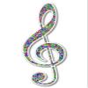 888 Graphics Colorful Treble Clef Music Golf Hat Clip with Magnetic Ball Marker view 4