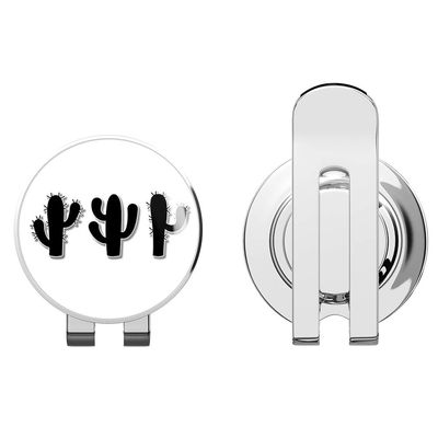888 Graphics Cacti Black Cute Desert Golf Hat Clip with Magnetic Ball Marker