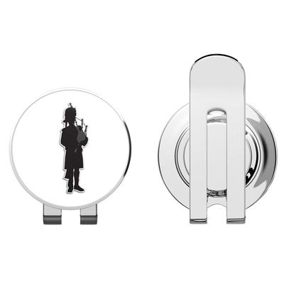888 Graphics Bagpipe Player Golf Hat Clip with Magnetic Ball Marker