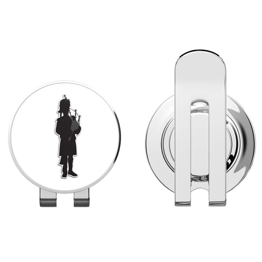 888 Graphics Bagpipe Player Golf Hat Clip with Magnetic Ball Marker