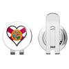 888 Graphics Florida Flag Heart Golf Hat Clip with Magnetic Ball Marker view 1
