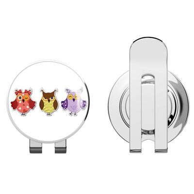 888 Graphics 3 Cute Owls Set 2 Fun Adorable Golf Hat Clip with Magnetic Ball Marker