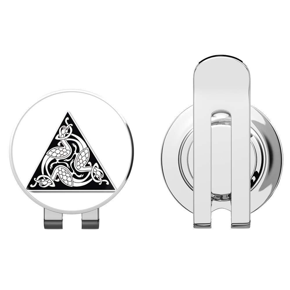 888 Graphics Celtic Triangle Design Birds Golf Hat Clip with Magnetic Ball Marker