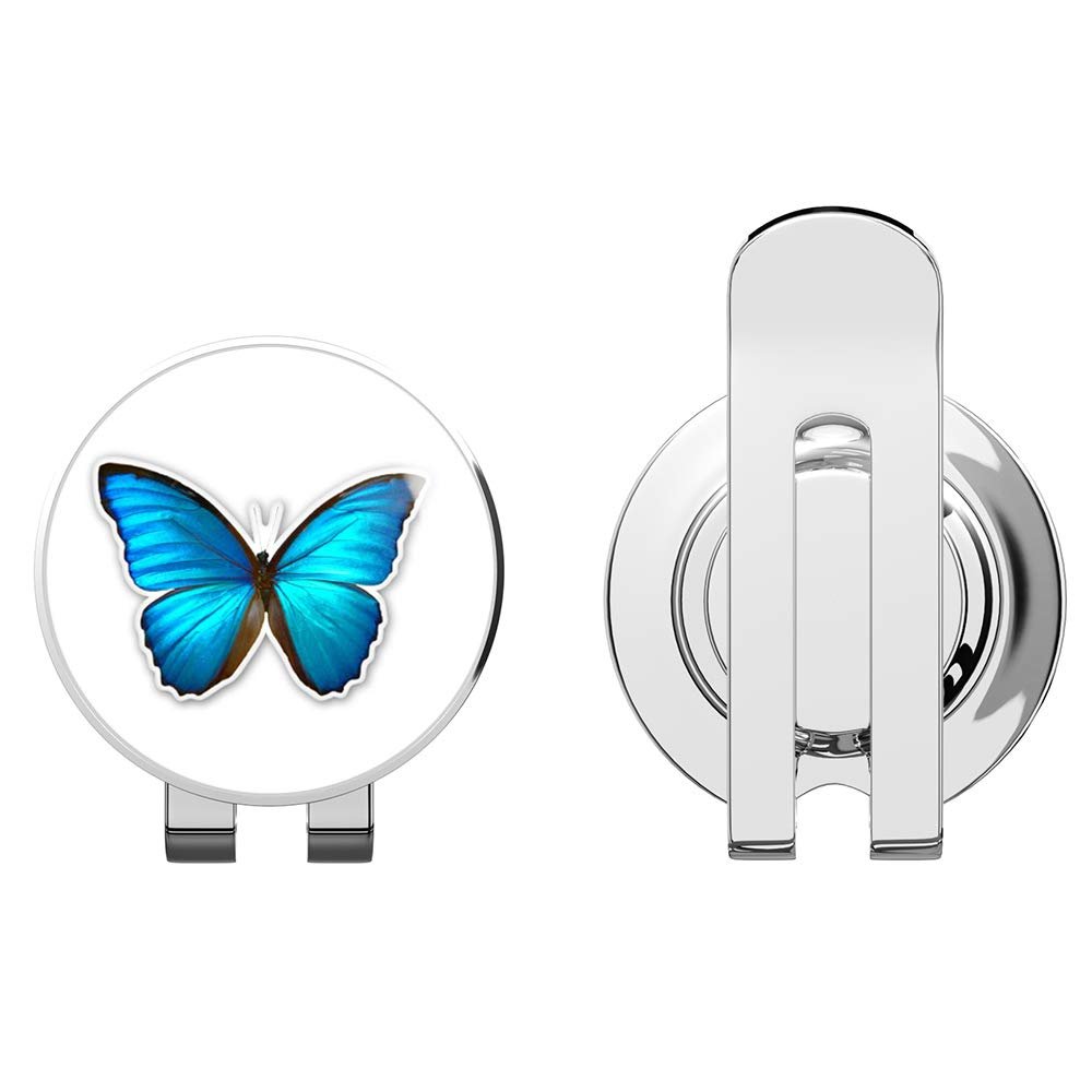 888 Graphics Blue Morpho Butterfly Beautiful Golf Hat Clip with Magnetic Ball Marker