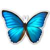 888 Graphics Blue Morpho Butterfly Beautiful Golf Hat Clip with Magnetic Ball Marker view 4