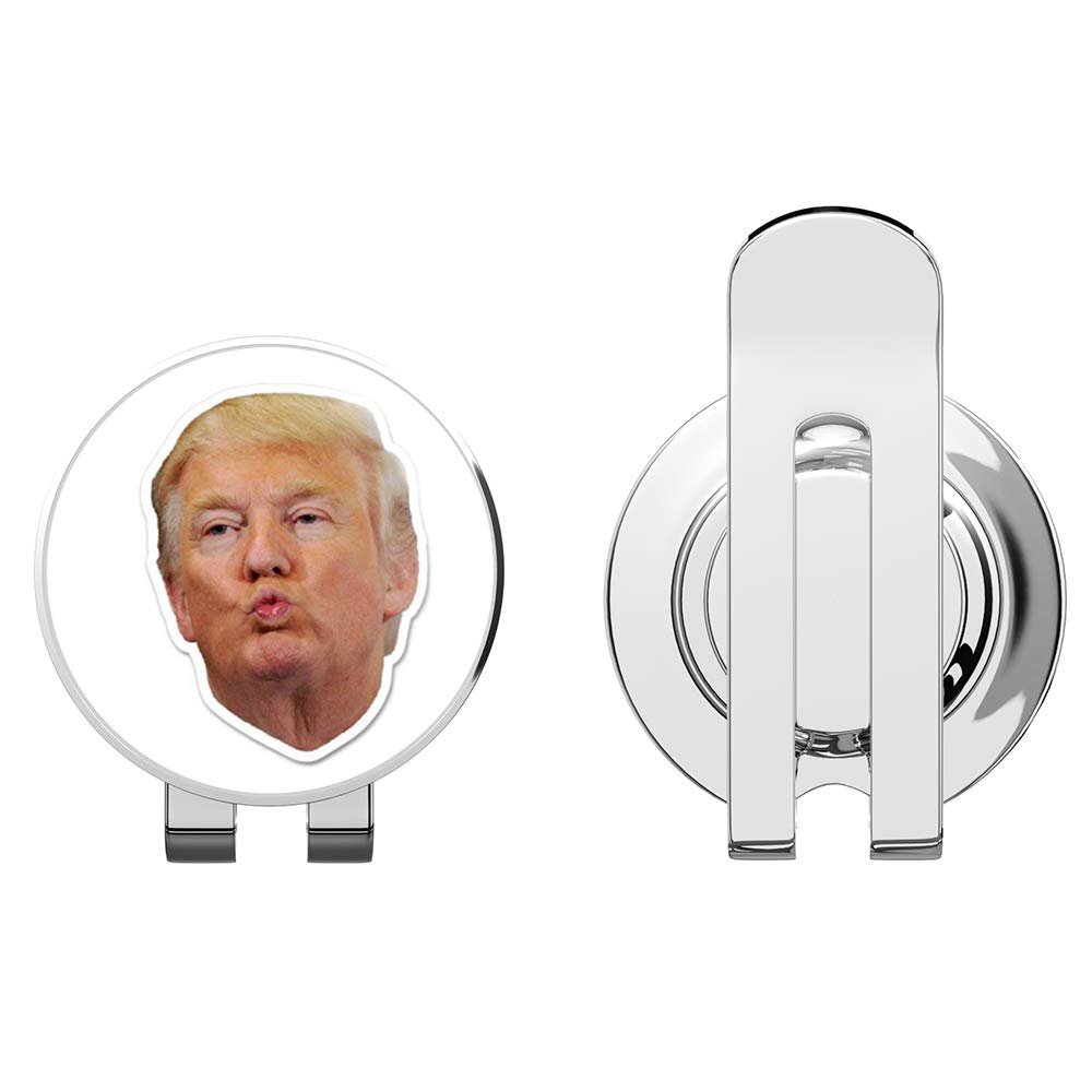 888 Graphics Donald Trump Face Golf Hat Clip with Magnetic Ball Marker