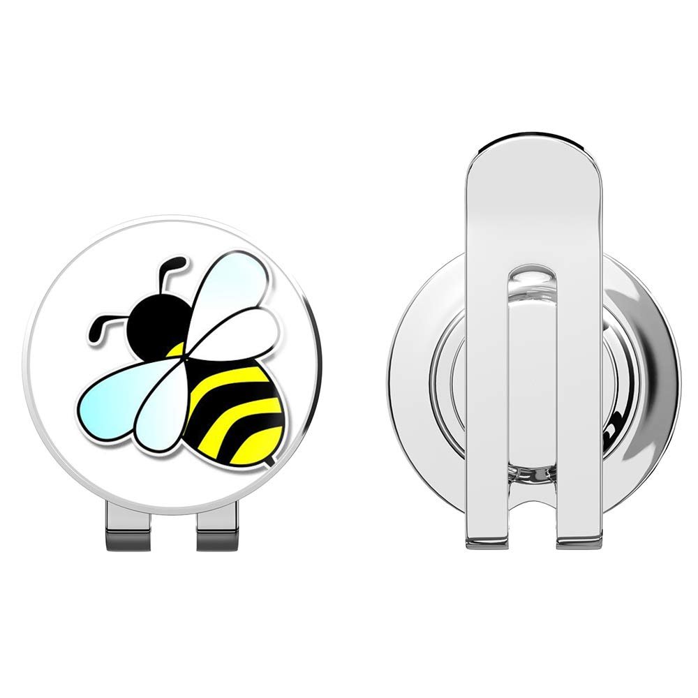 888 Graphics Cute Bumble Bee Golf Hat Clip with Magnetic Ball Marker