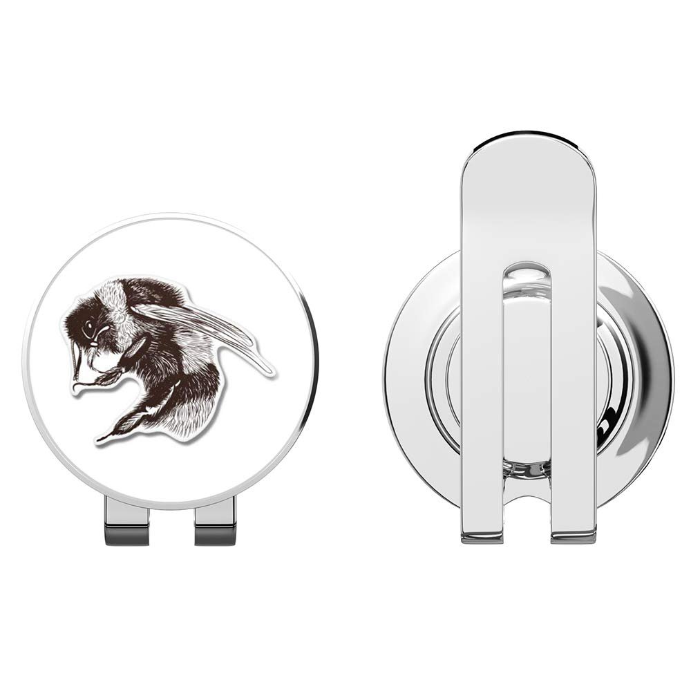 888 Graphics Bumble Bee Golf Hat Clip with Magnetic Ball Marker