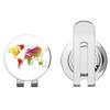 888 Graphics World Map Watercolor Golf Hat Clip with Magnetic Ball Marker view 1