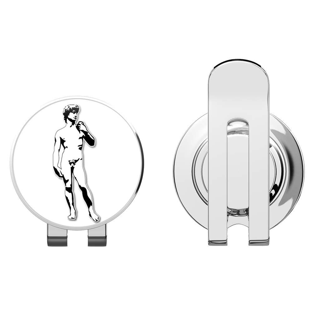 888 Graphics David Michelangelo Golf Hat Clip with Magnetic Ball Marker