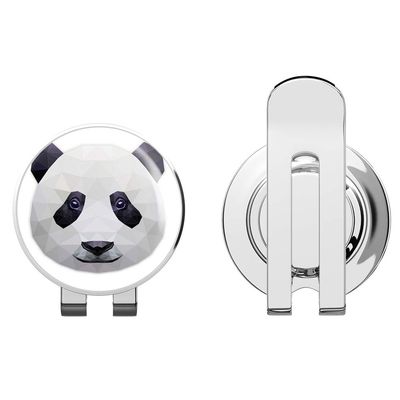 888 Graphics Geometric Panda Golf Hat Clip with Magnetic Ball Marker